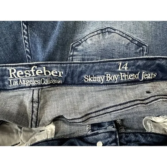 Resfeber Los Angeles Collection Skinny Boyfriend Jeans Size 14 - Picture 4 of 5
